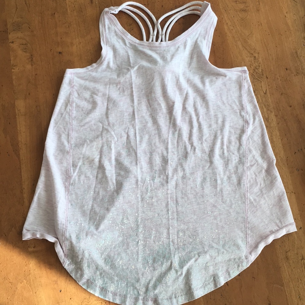 Ivivva iridescent tank top- very light pink
